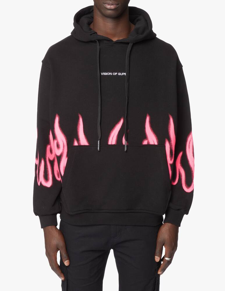 Vision of Super Felpa con cappuccio fuxia flames - immagine 4 Vision of Super Felpa con cappuccio fuxia flames - immagine 4