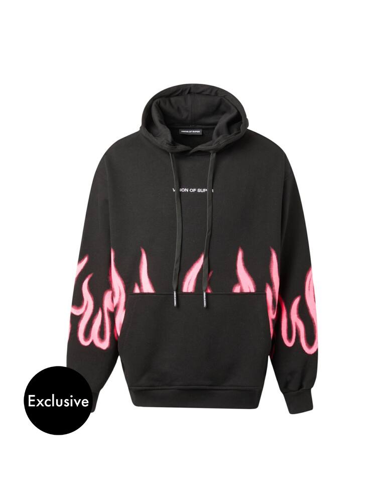 Vision of Super Felpa con cappuccio fuxia flames - immagine 1 Vision of Super Felpa con cappuccio fuxia flames - immagine 1