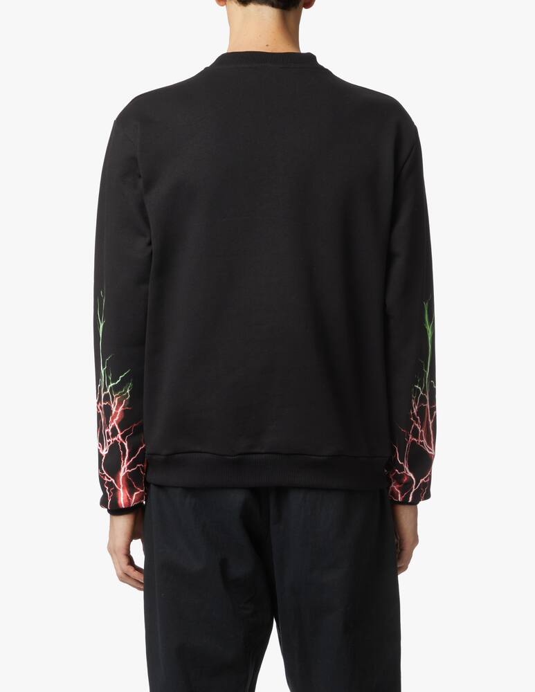 rinascente Phobia Felpa girocollo fulmini rosso verde - nero