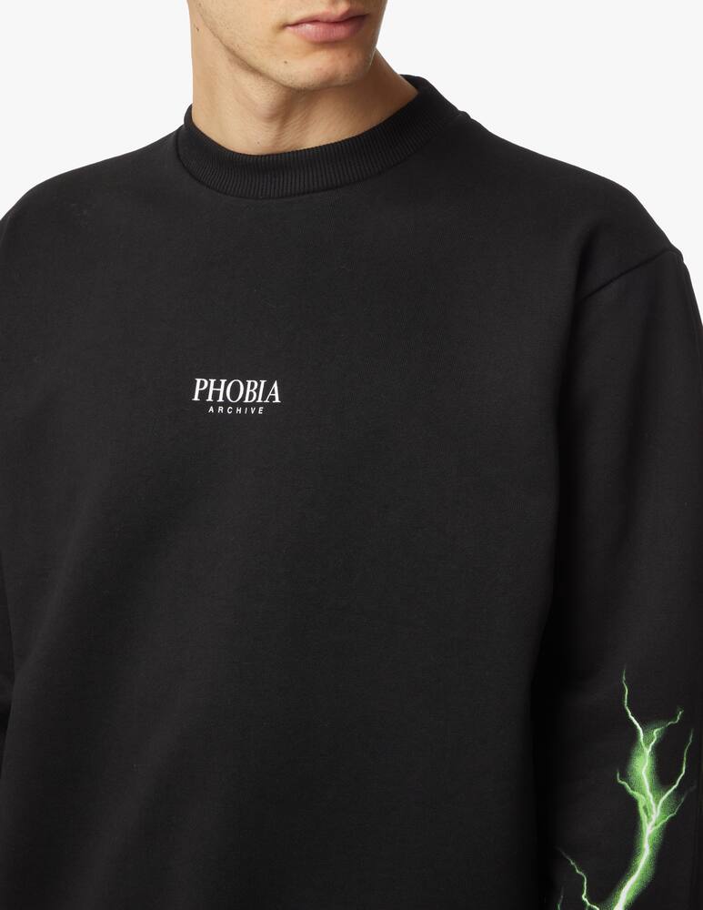 rinascente Phobia Felpa girocollo fulmini rosso verde - nero