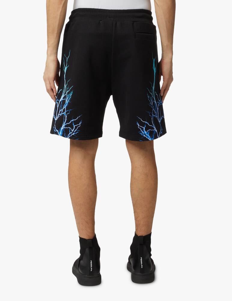rinascente Phobia Blue light blue flash lightning sweatshort - black