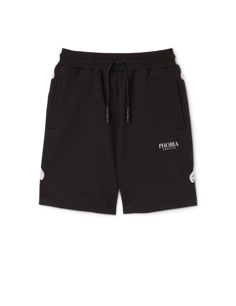 rinascente Phobia Purple bones sweatshorts - black