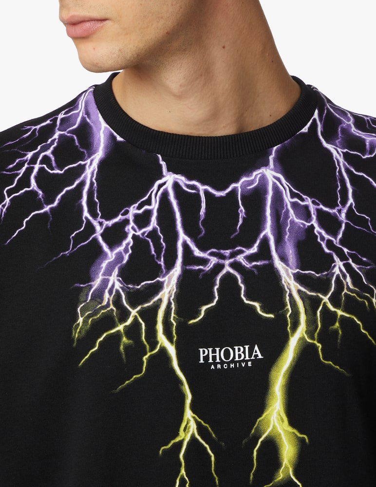 Phobia Maglietta fulmini viola gialli - nero - immagine 4