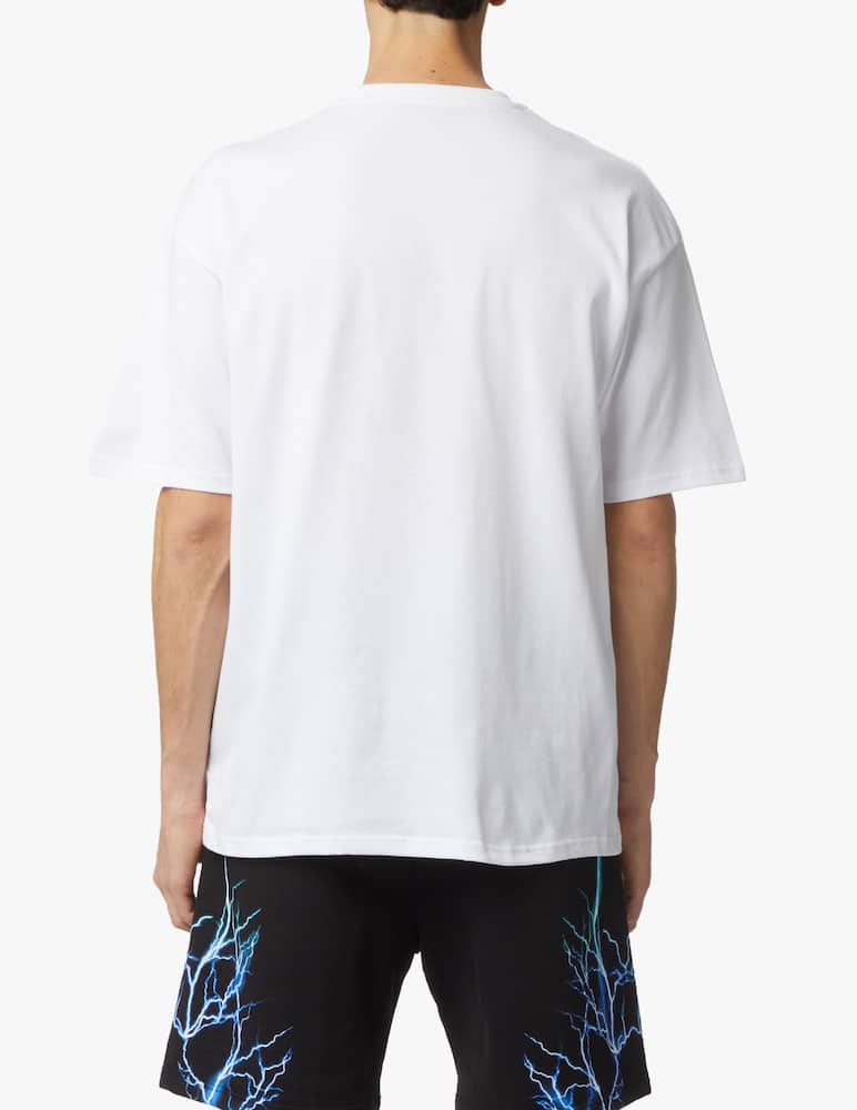 rinascente Phobia Green light blue flash lightning t-shirt - white