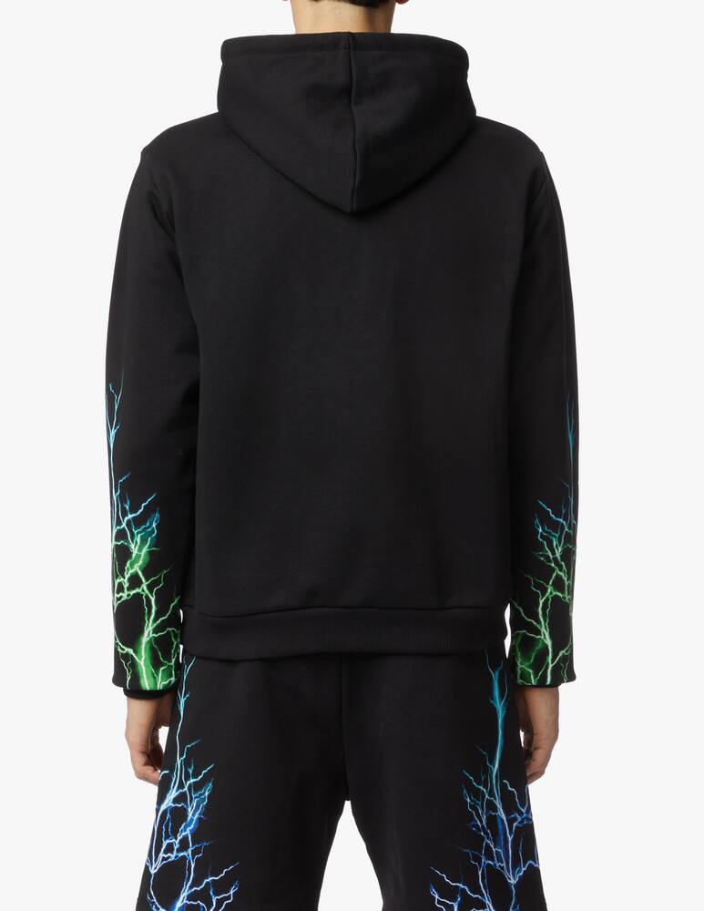 rinascente Phobia Green light blue flash hoodie - black
