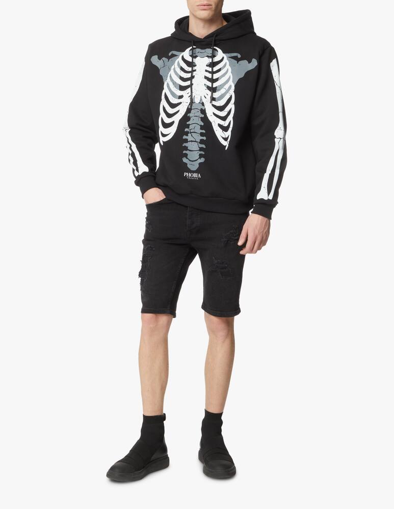 rinascente Phobia White bones hoodie - black