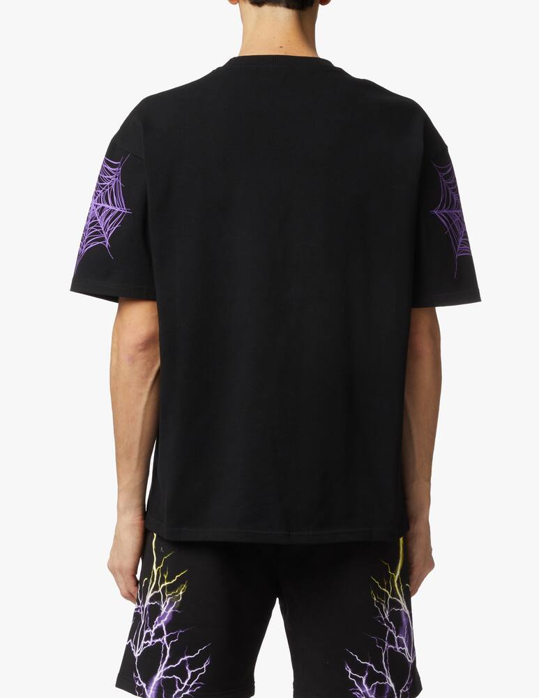 rinascente Phobia Purple spider web t-shirt - black