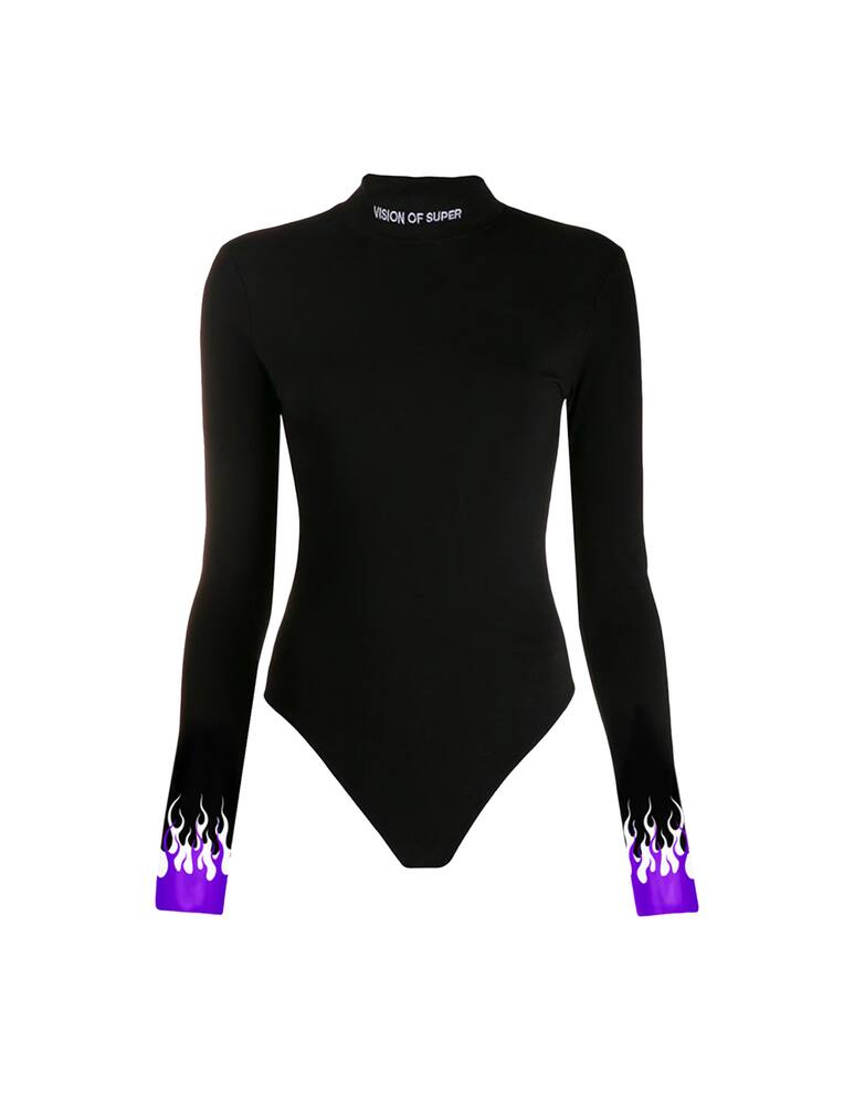 rinascente Vision of Super Body con fiamme a manica lunga