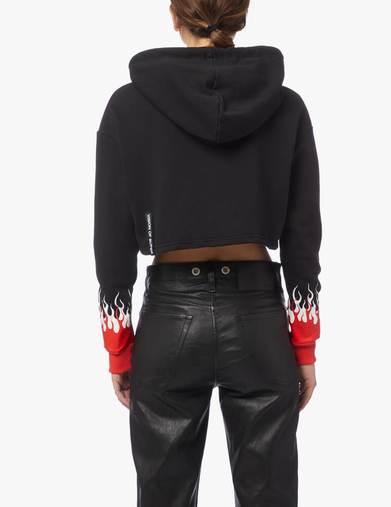 rinascente Vision of Super Cropped cotton hoodie