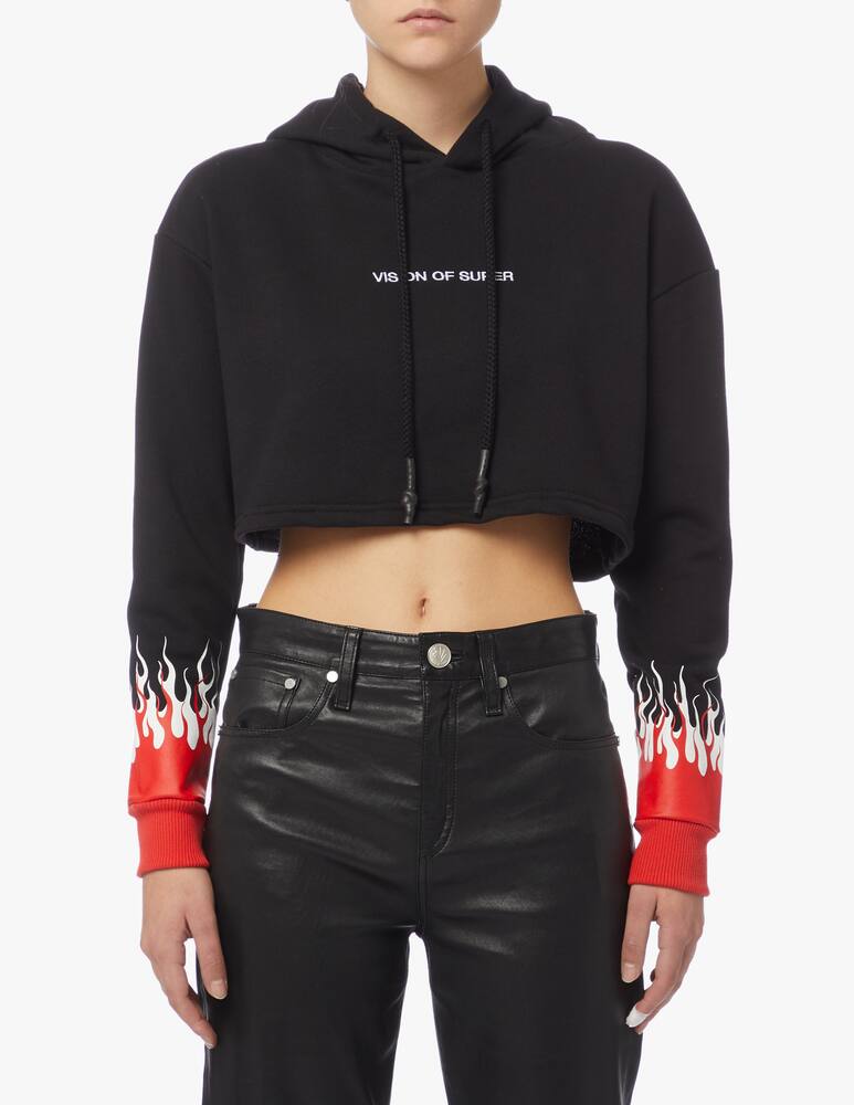 rinascente Vision of Super Cropped cotton hoodie