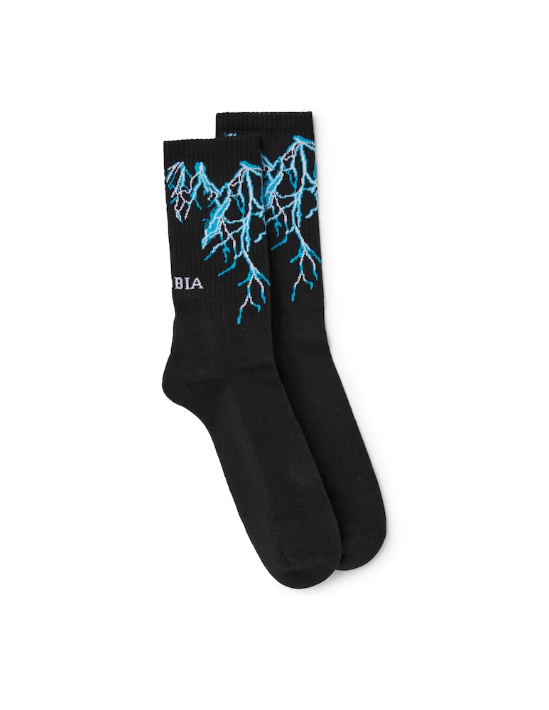 rinascente Phobia Light blue lightning socks - black