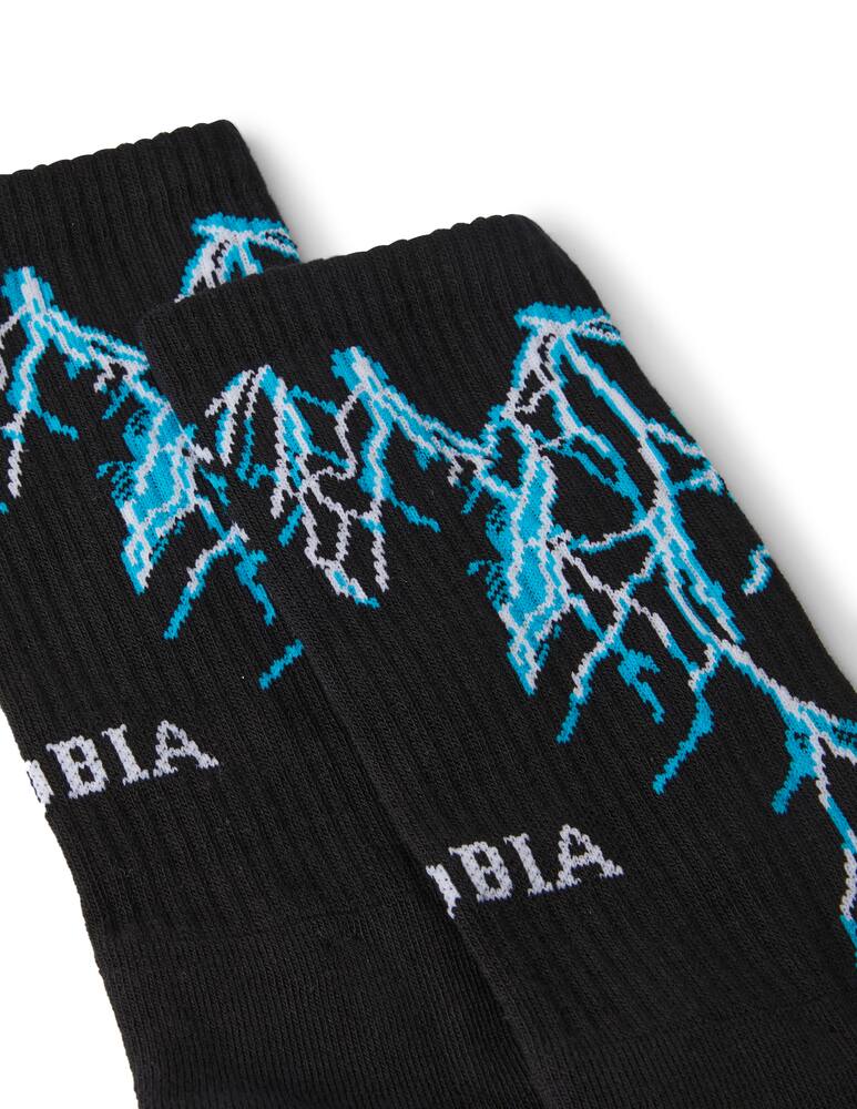 rinascente Phobia Light blue lightning socks - black