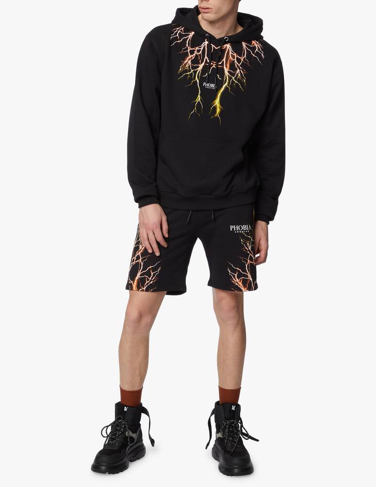 rinascente Phobia Felpa con cappuccio con fulmine