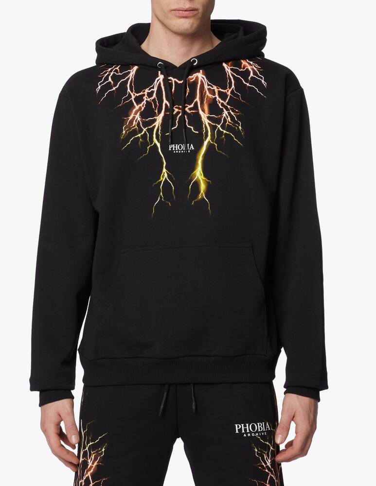 rinascente Phobia Felpa con cappuccio con fulmine