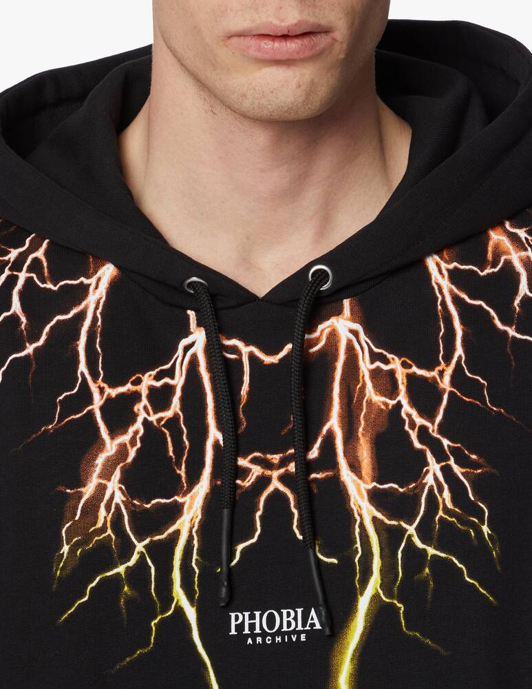 rinascente Phobia Felpa con cappuccio con fulmine