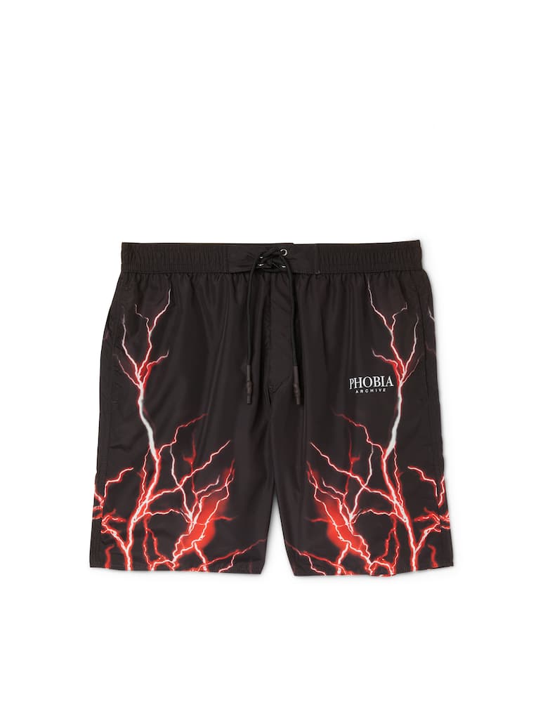 Phobia Flash red lightning swimshorts - black - picture 1 Phobia Flash red lightning swimshorts - black - picture 1