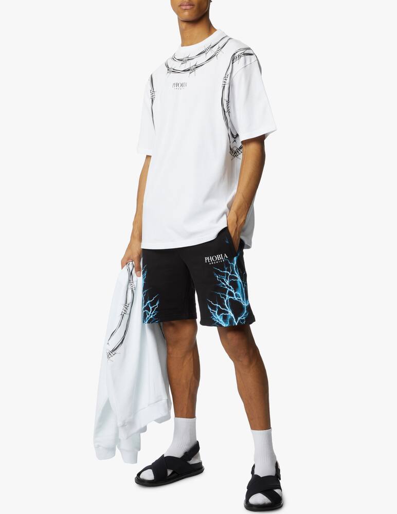 rinascente Phobia T-shirt con filo spinato - bianco