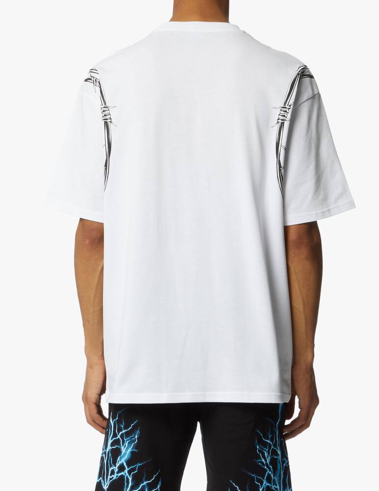rinascente Phobia T-shirt con filo spinato - bianco