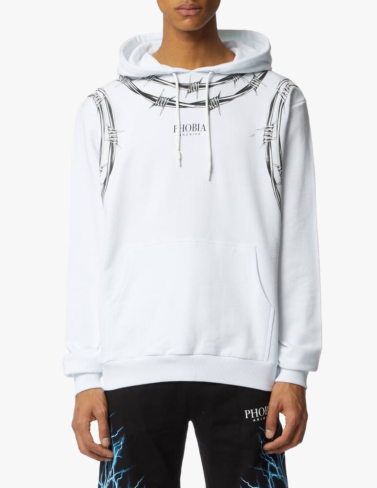 rinascente Phobia Hoodie with barbed whire 