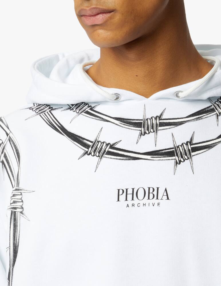 rinascente Phobia Hoodie with barbed whire 