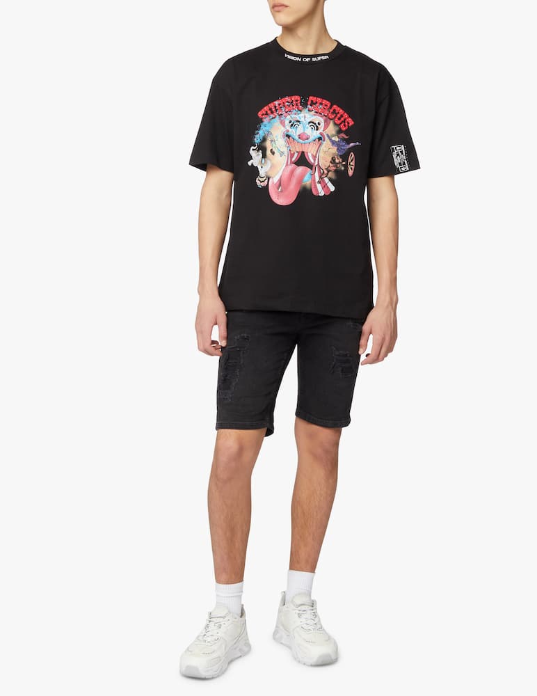 rinascente Vision of Super Maglietta manica corta circus print - nero