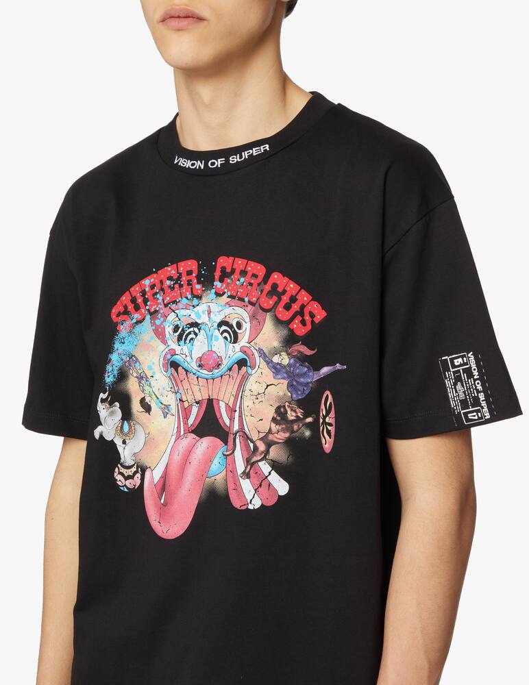 rinascente Vision of Super Maglietta manica corta circus print - nero