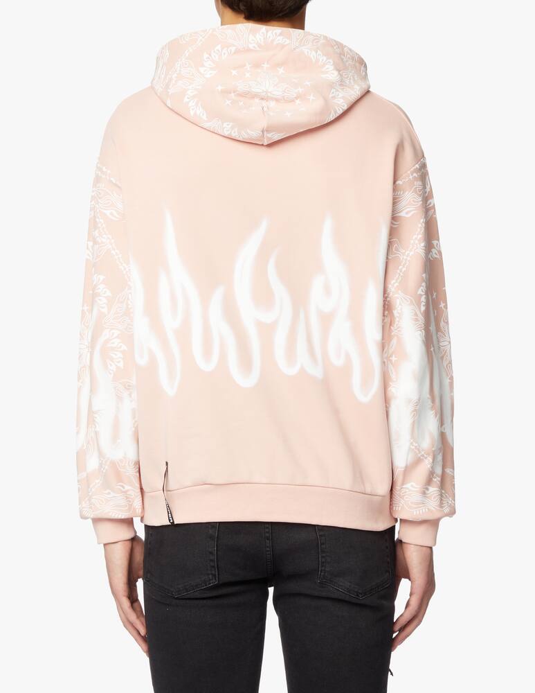 rinascente Vision of Super Hoodie bandana flames - pink