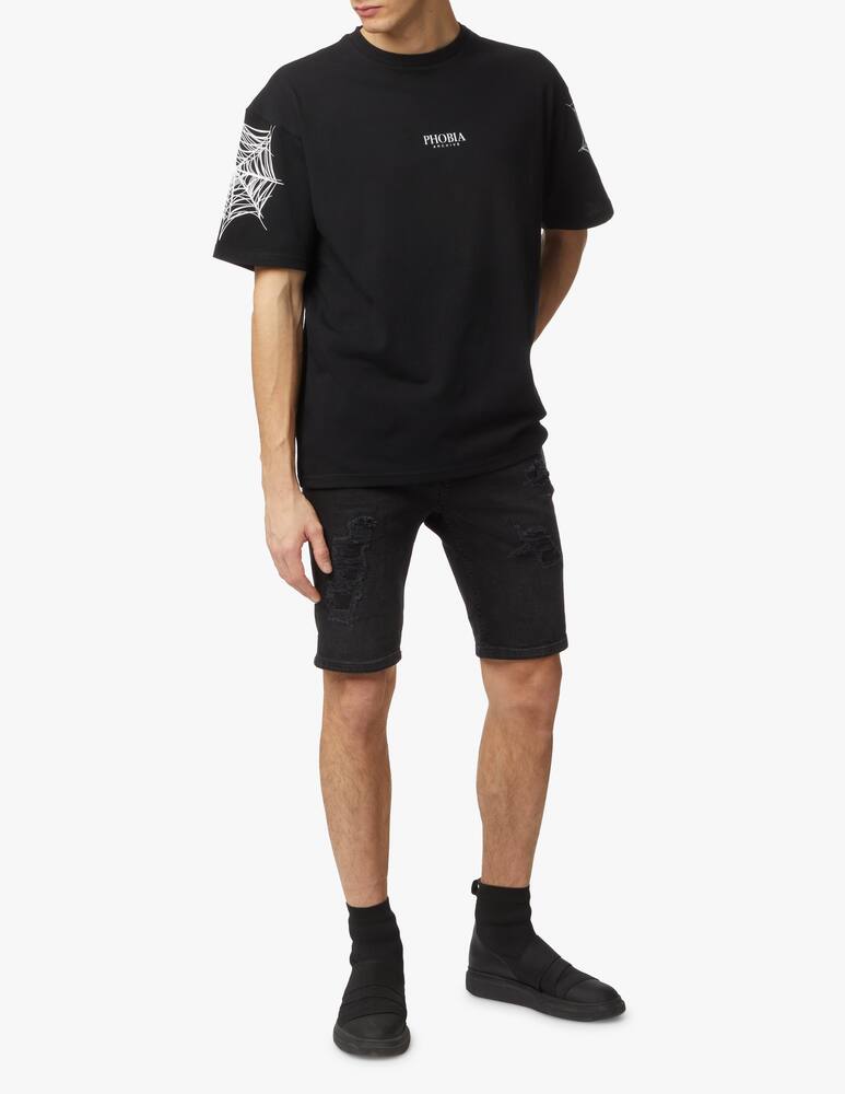 rinascente Phobia White spider web t-shirt - black