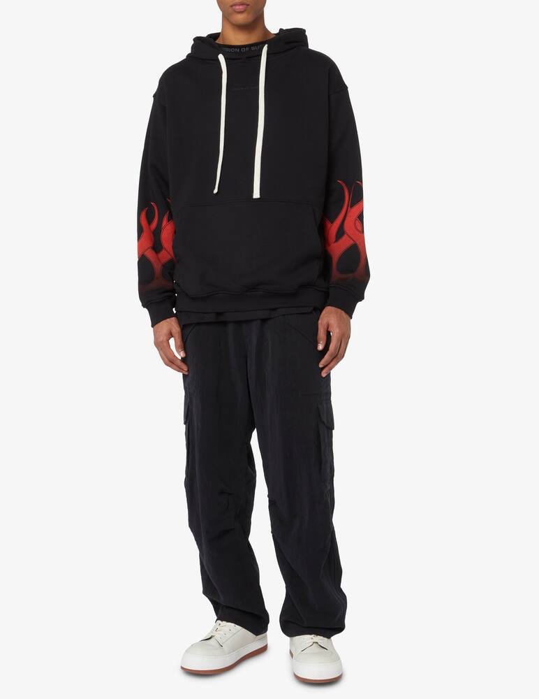 rinascente Vision of Super Felpa con cappuccio flames 