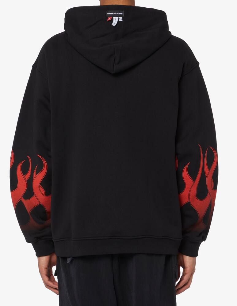 rinascente Vision of Super Felpa con cappuccio flames 