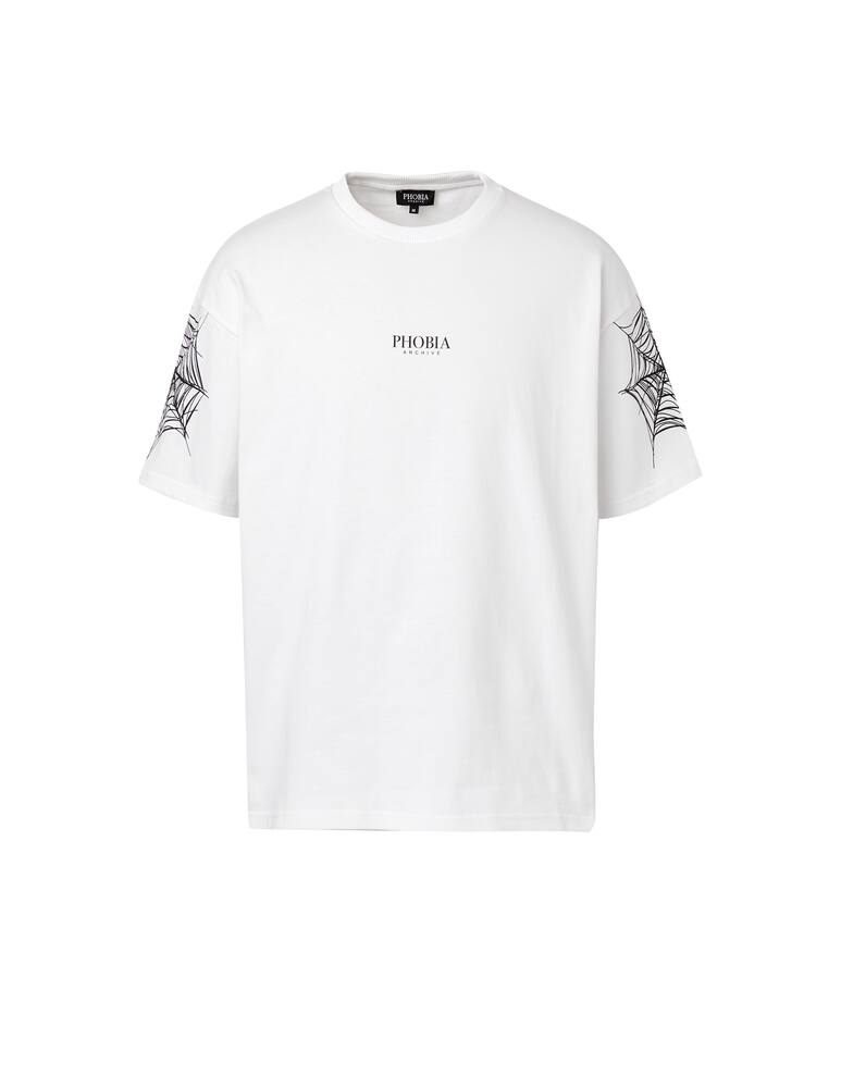 rinascente Phobia Black spider web t-shirt - white