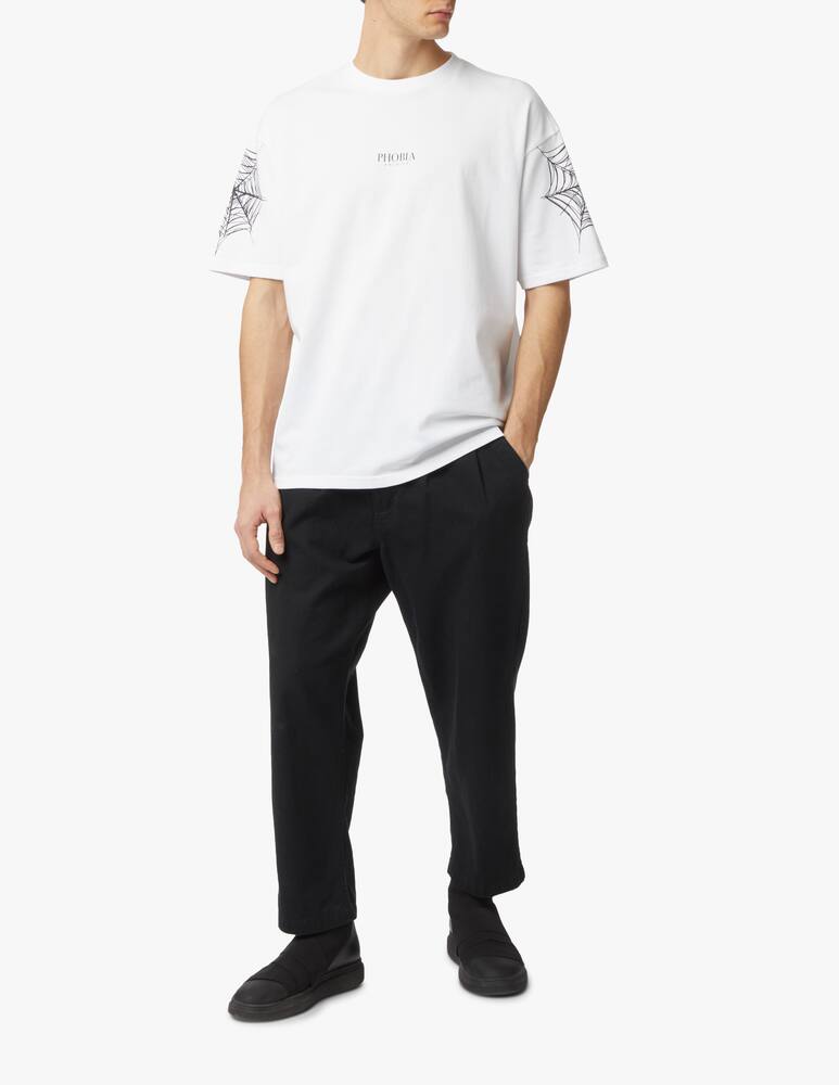 rinascente Phobia Black spider web t-shirt - white