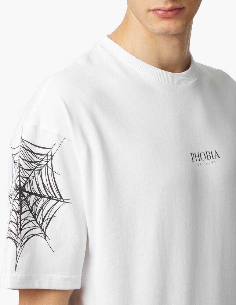 rinascente Phobia Black spider web t-shirt - white