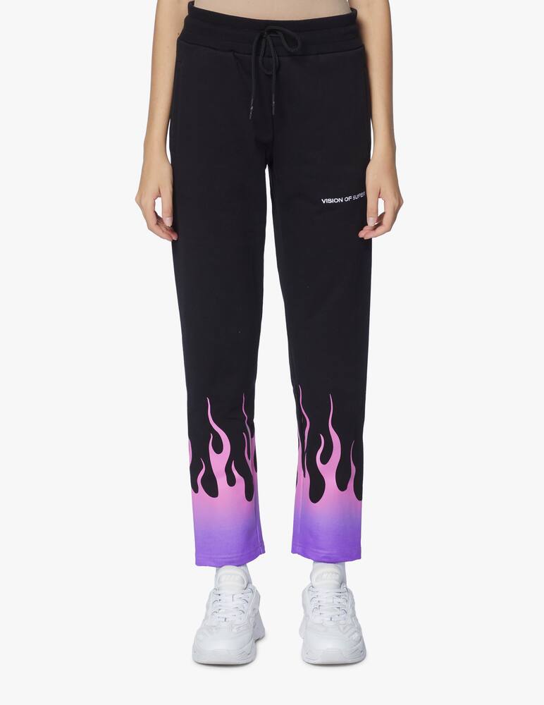 rinascente Vision of Super Cotton sweatpants with gradient flames