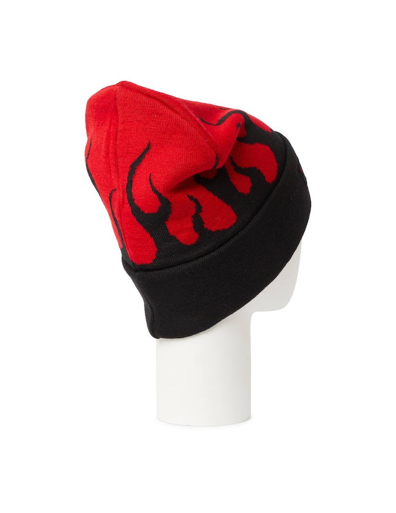 rinascente Vision of Super Wool blend beanie with pink flame