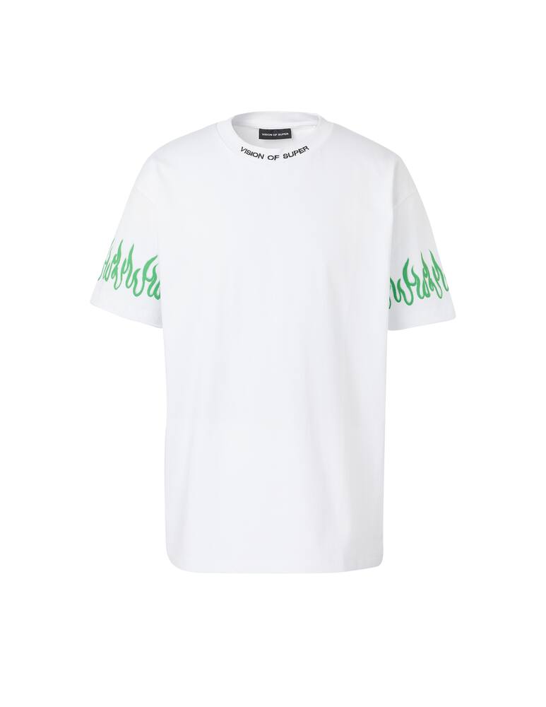 rinascente Vision of Super Maglietta manica corta flames maniche - bianco