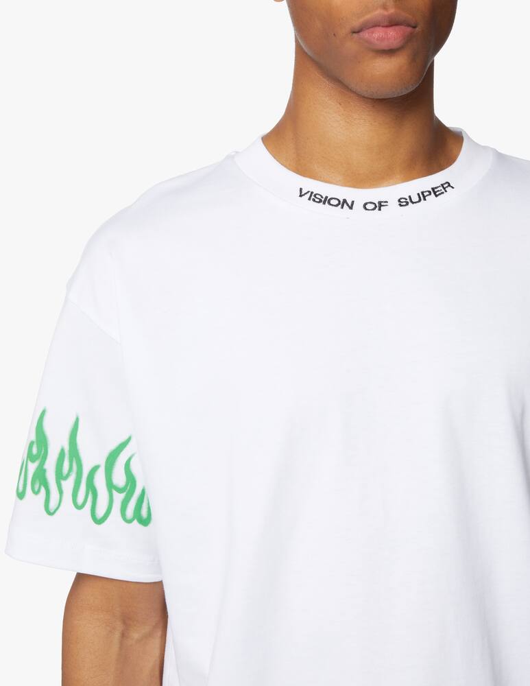 rinascente Vision of Super Maglietta manica corta flames maniche - bianco