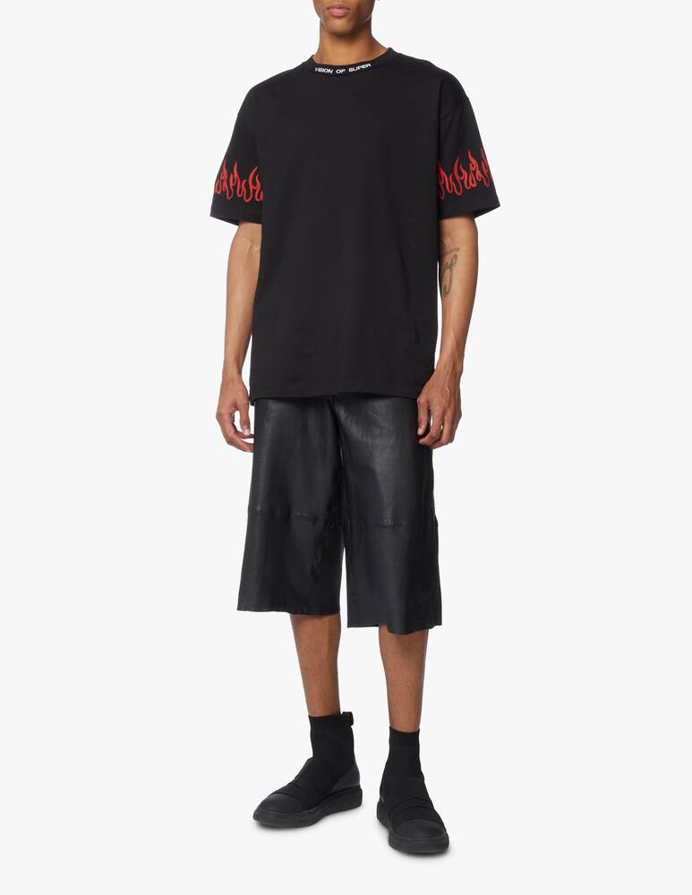 rinascente Vision of Super T-shirt sleeve flames - black