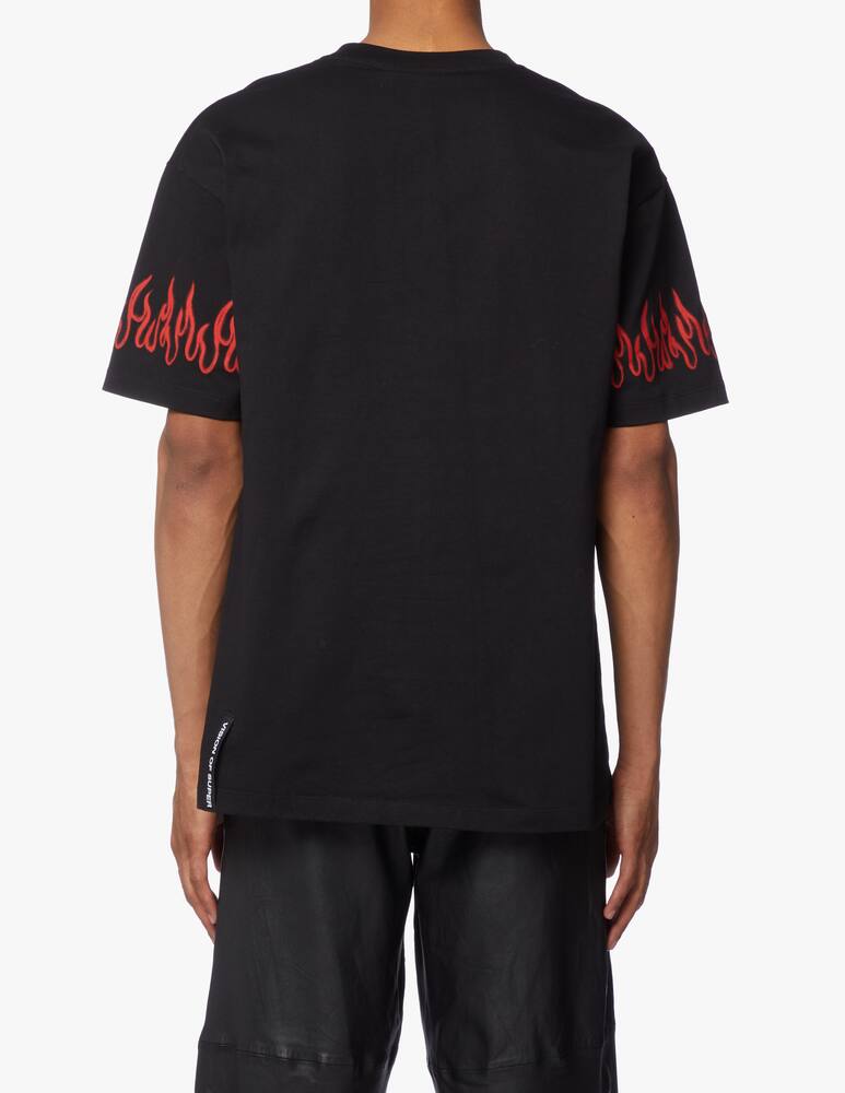 rinascente Vision of Super T-shirt sleeve flames - black