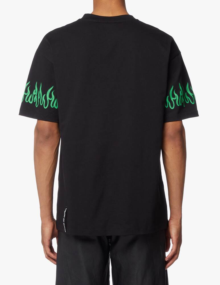 rinascente Vision of Super T-shirt sleeve flames - black