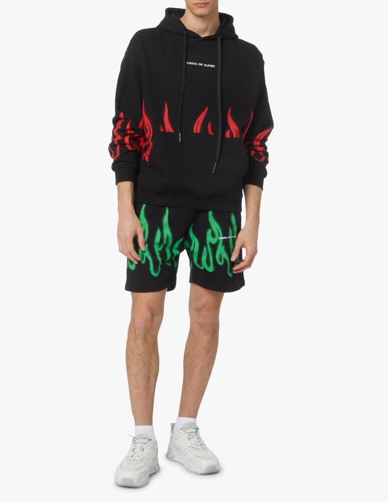 rinascente Vision of Super Hoodie flames - black