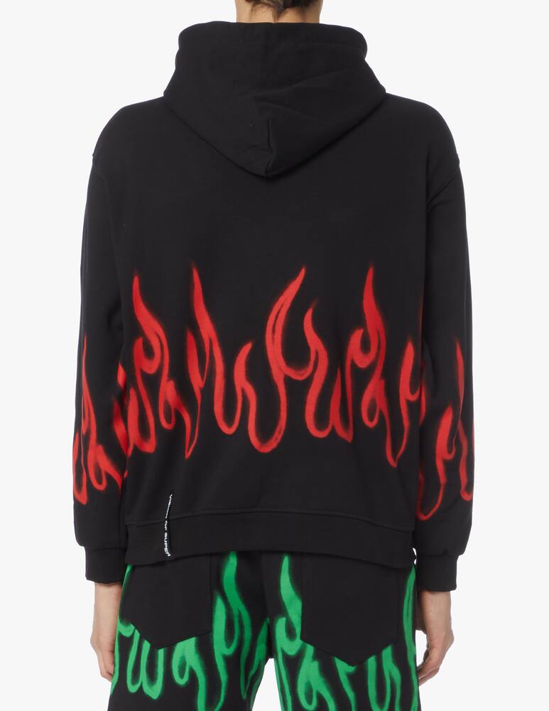 rinascente Vision of Super Hoodie flames - black