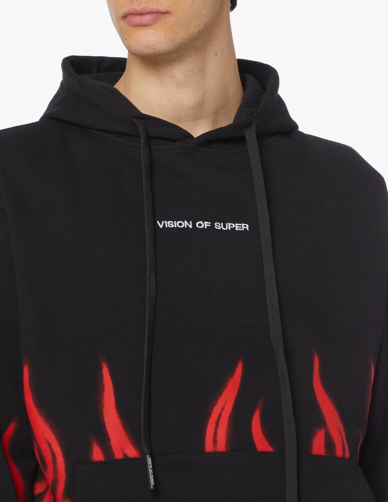 rinascente Vision of Super Hoodie flames - black