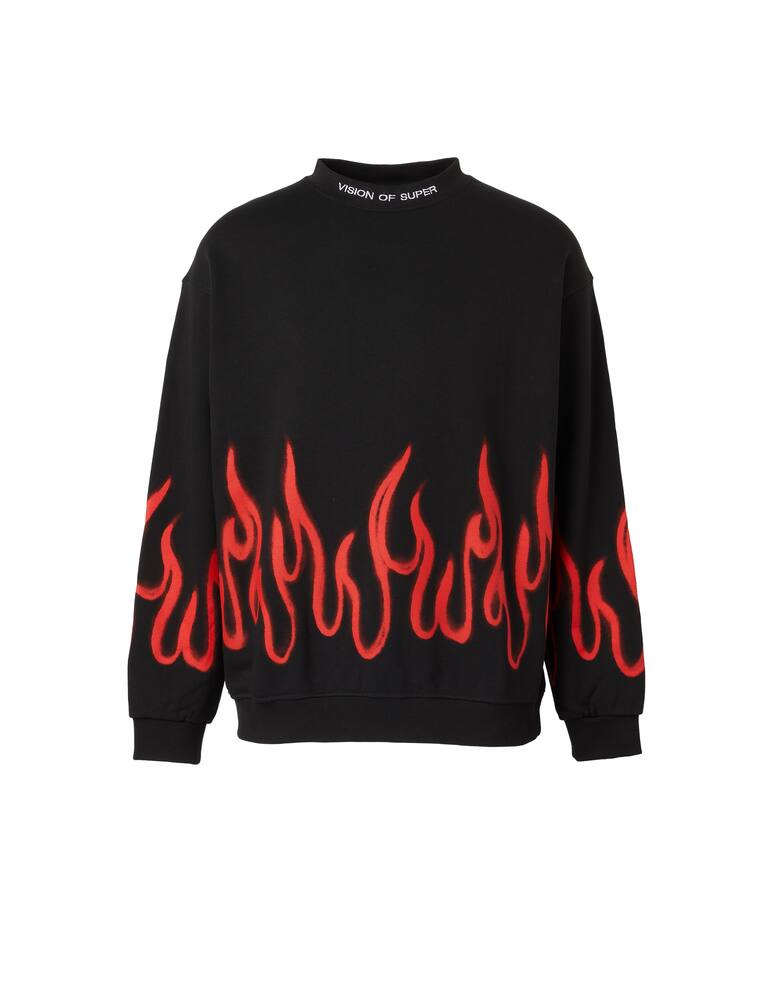 rinascente Vision of Super Sweatshirt flames - black