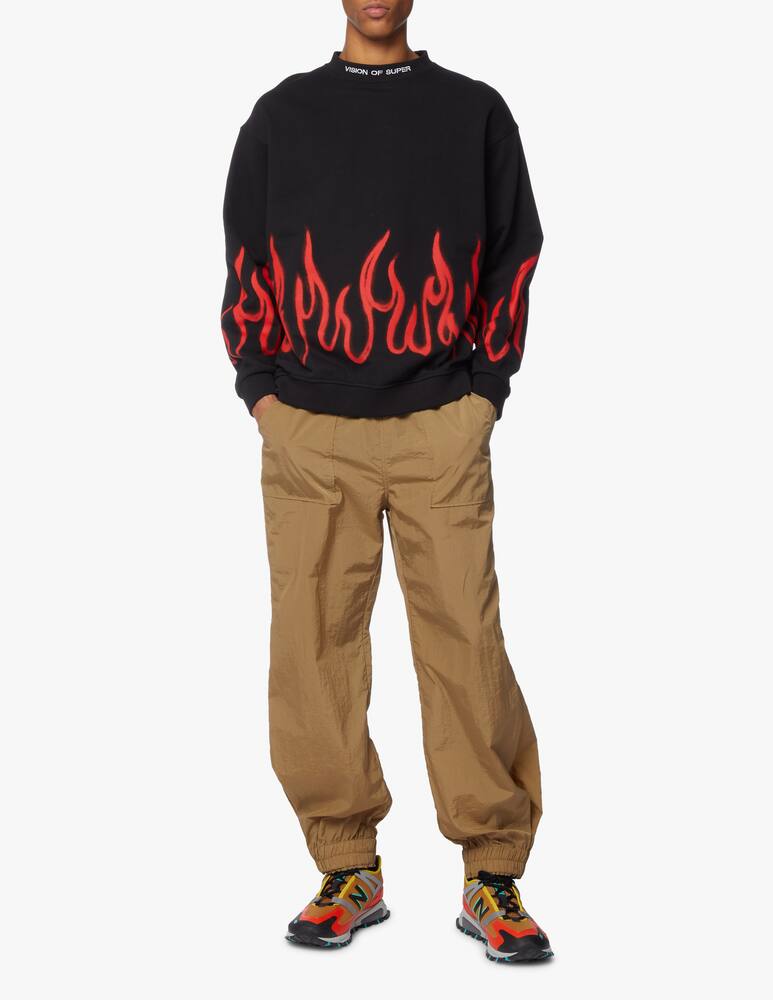 rinascente Vision of Super Sweatshirt flames - black