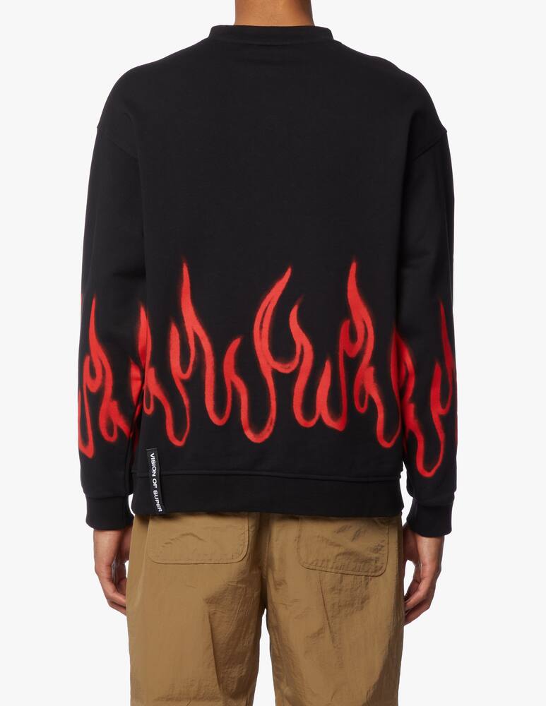 rinascente Vision of Super Sweatshirt flames - black