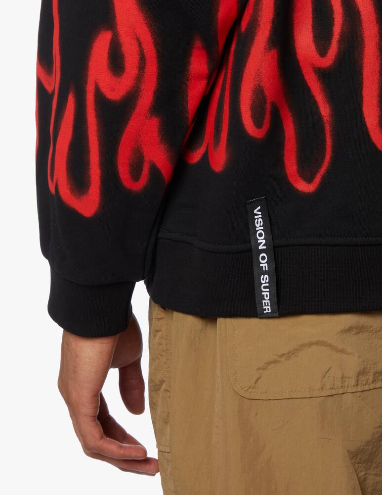 rinascente Vision of Super Sweatshirt flames - black