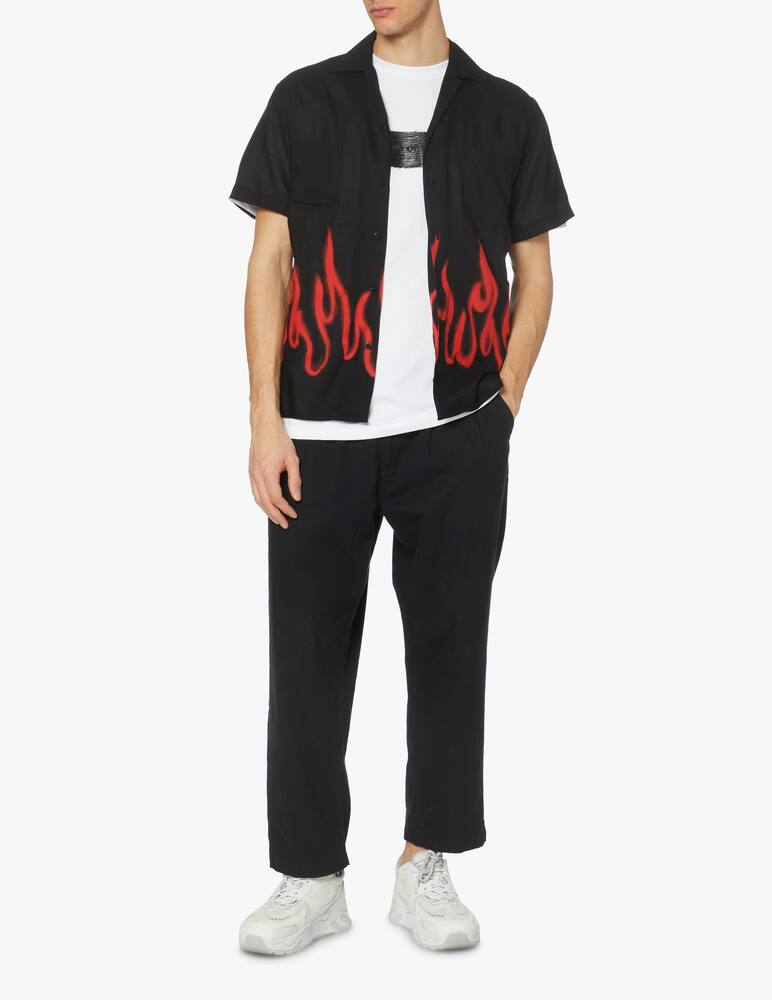 rinascente Vision of Super Bowling shirt flames - black