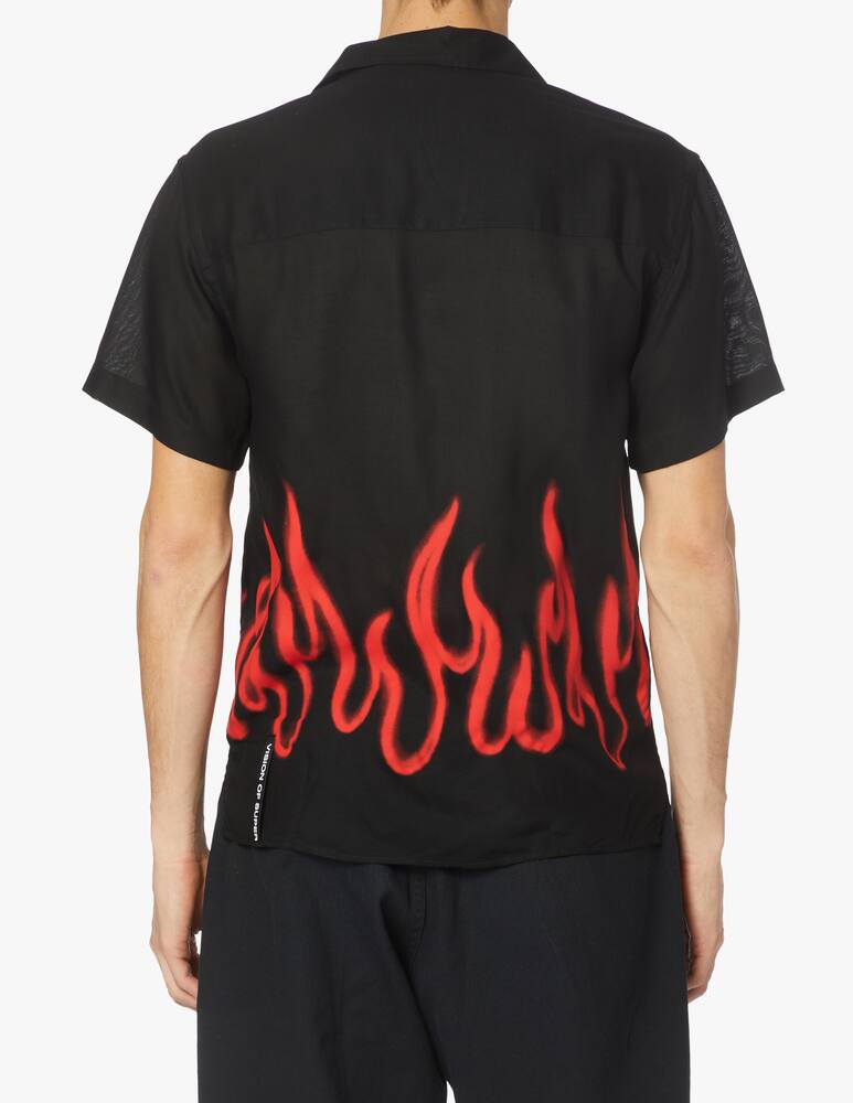 rinascente Vision of Super Bowling shirt flames - black
