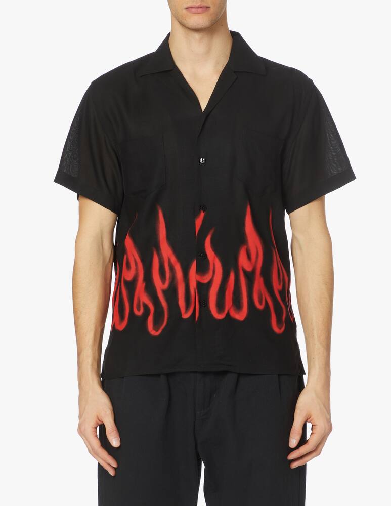 rinascente Vision of Super Bowling shirt flames - black
